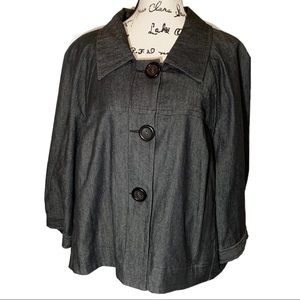 Sandro 2X Button Down Collar Denim Jacket